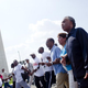Sharpton leads marchers on the Mall. (Getty Images)